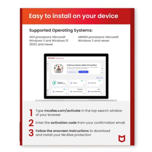 McAfee AntiVirus Plus (10 Devices, 1 Year) - PC, Android, Mac, iOS - Image 2