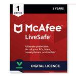 McAfee Livesafe 1 Device 3 Years Activation