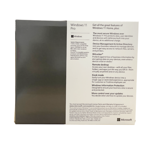 Microsoft Windows 11 Professional 1 PC Activation 64 Bit English USB Pack - Image 4