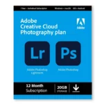 Adobe Photography 20GB Plan 12 Month Activation