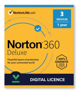 Norton 360 Deluxe 3 Users 1 Year Activation